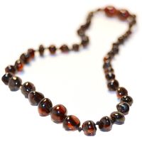 Baltic Amber Teething Necklace - Dark Cherry